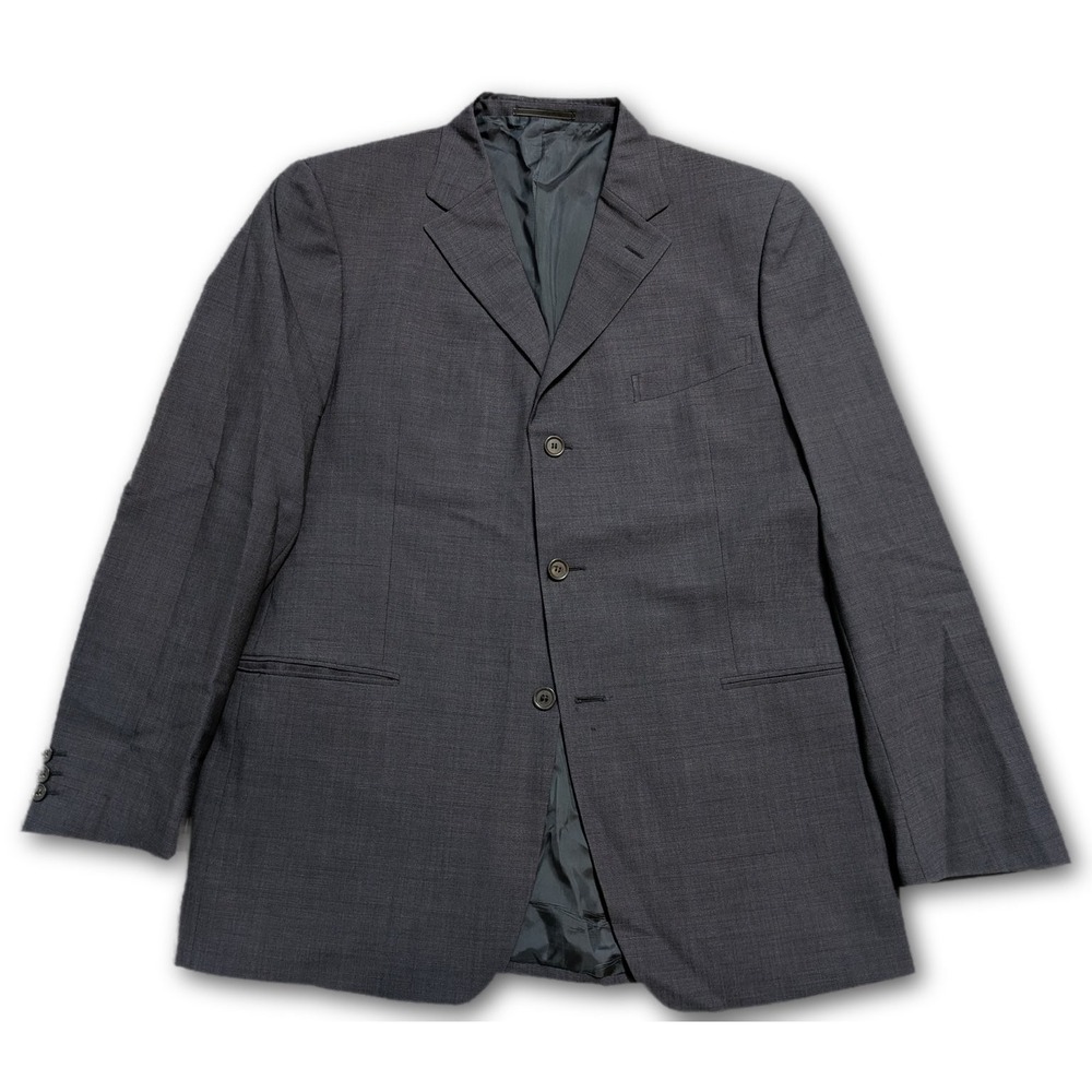 Ermenegildo Zegna Soft Mens Blazer Navy Blue Appx. 44L Wool Regular Suit Jacket